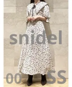 snidel スナイデル ビックカラー ロングワンピース 00秋冬 長袖 7分