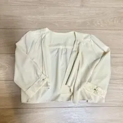 結婚式　ボレロ　クリーム色 アイボリー　七分袖　XL