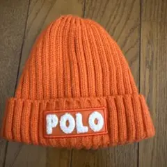 Polo オレンジ ニット帽 46〜50cm