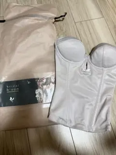 【ほぼ新品】bridal bloom ショートビスチェ　モカグレー　C65
