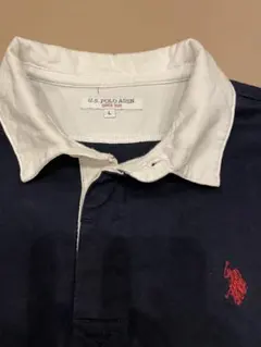 U.S. POLO ASSN. 長袖ラガーシャツ L ネイビー