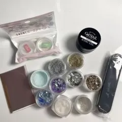 T*ä様 プチプラネイル用品 オーロラパウダー アイシングジェル　ホイル　ミラーのサムネイル