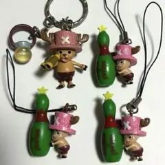 ワンピース チョッパーだらけ ストラップ4個セット ROUND1 ログポース