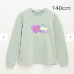 エニィファム　ミラクルスパンコールトレーナー　ミント　140cm