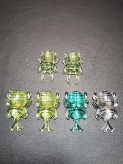 ​ 新品 미사용 アクリル製 カブトムシ＆クワガタ 6匹セット 半透明 景品