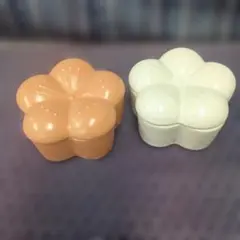 花形食器セット オレンジ ホワイト