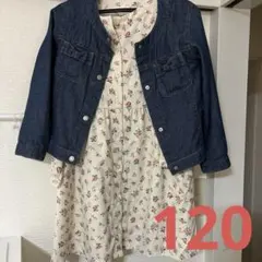3can4on デニムジャケット 花柄ワンピース 120セット