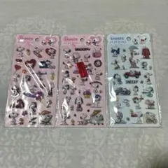 スヌーピー ぷくぷく 立体シール 3点セット