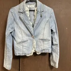 GLACIER ライトブルーデニムジャケットレディース L