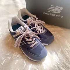値下げ New Balance 574 ネイビー スニーカー 23.0cm
