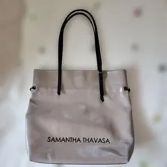 SAMANTHA THAVASA人気ブランド！ ショルダーバッグ グレー　革