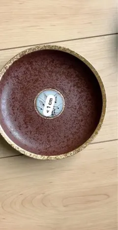 茶色の漆器皿 5枚セット 植物模様