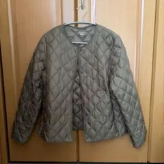 UNIQLO WARM PADDED キルティングジャケット カーキ L