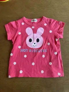 HOT BISCUITS ピンクウサギTシャツ　70サイズ