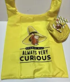 おさるのジョージ　ショッピングバッグインポーチ　かくれんぼ　エコバッグ