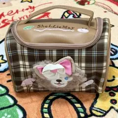 ディズニー　シェリーメ 化粧バッグ　バニティポーチ チェック柄