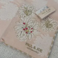★値下げ★PAUL & JOE 花　刺繍 ハンカチ　ポールアンドジョー　タグつき