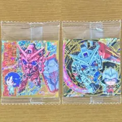ガンダム シールウエハース4 UR赤いガンダム＆SEC白いガンダム 2枚セット