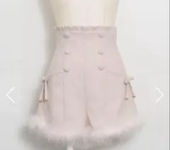 pium ハイウエストファーショートパンツ ピンク