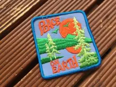 【70's Peace On Earth ワッペン】ビンテージ ピースマーク