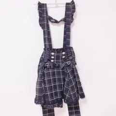 LIZLISA レースアップサスペンダー付スカパン