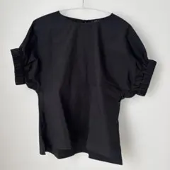 【Rosso ロッソ】ブラック半袖シャツ 体型カバー 日本製のサムネイル