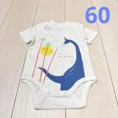 【新品タグ付】GAP ☆ プリント半袖ロンパース 60cm
