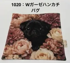 1020：Wガーゼハンカチ パグ