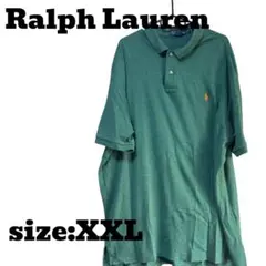 【希少XXL】ポロラルフローレン 半袖ポロシャツ グリーン オレンジポニー