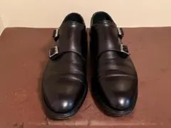 宮城興業 ダブルモンク 黒 25.5cm
