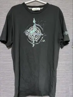 STONE ISLAND ロゴプリント Tシャツ ブラック Sタグなしのサムネイル