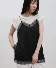 セレクトモカ　select mocaマットサテンレースキャミソールのサムネイル