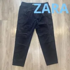 ZARA パンツ XL ネイビー　コーデュロイ