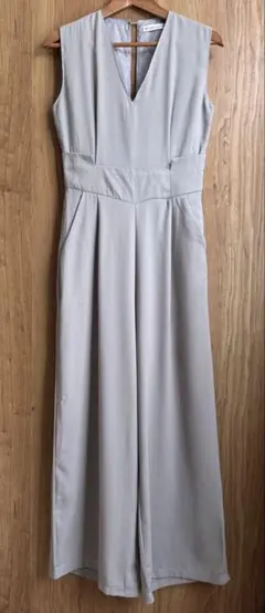 LACE LADIES ノースリーブジャンプスーツ　グレー　M