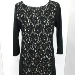 toccoレース貼り七分袖ワンピース