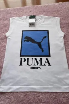 新品　PUMA ランニング　ノースリーブTシャツ　白　140