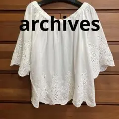 archives 刺繍ブラウス 半袖 アルシーヴ　アルシーブ