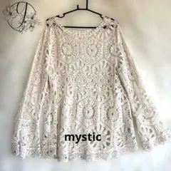 【mystic】クロシェトップス レースブラウス かぎ針編み F⁠ 691のサムネイル