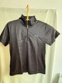 Kaepa ドット柄 ハーフジップTシャツ ブラック