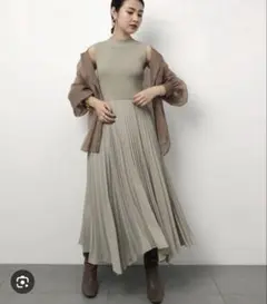 SNIDEL ノースリニットドッキングワンピース