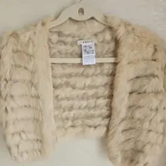 ラビットファーボレロ　パーティー用上着　結婚式　二次会