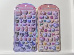 コットンパフィーシール　サンリオ　マイメロ　キティ　2枚セット