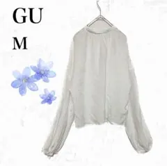 【美品】ジーユー◇GU　シアーブラウス【M】レイヤード　透け感　トレンド　韓国風