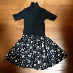 お値下げ アニエスb　タートルネックフレアワンピース　半袖　150