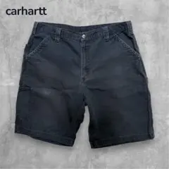 Carharttダック地ヴィンテージペインターショーツB25 BLK 42インチ