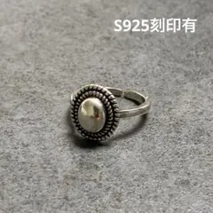 S925 シルバーリング ヴィンテージ風 メキシカン オーバルデザイン 韓国風のサムネイル