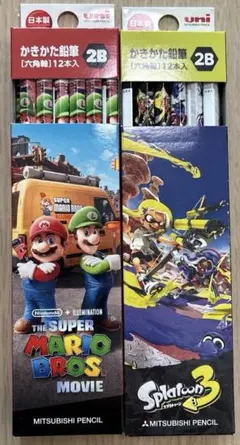 スプラトゥーン3・スーパーマリオブラザーズ 2B鉛筆 12本入り