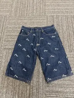 EVISU デニムショートパンツ カモメ柄 総柄のサムネイル
