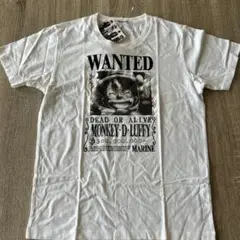希少！新品タグ付きユニクロモンキー・D・ルフィ 手配書WANTED Tシャツ 白