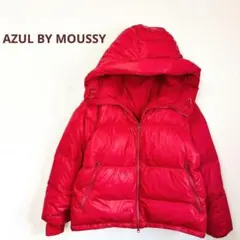 アズールバイマウジー　中綿ダウンジャケット　フード　赤　フェザー　メンズS